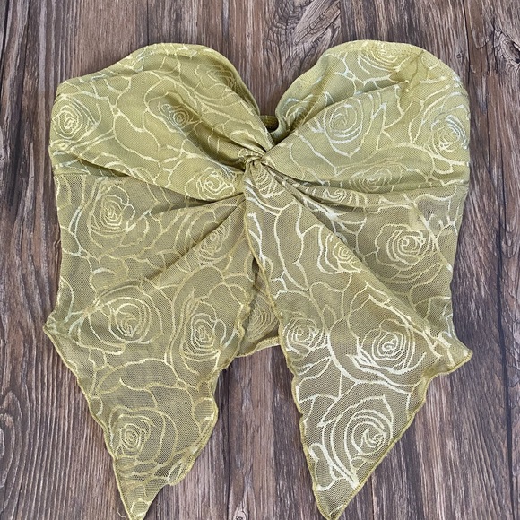 SHEIN Green Floral Crop Top - Picture 3 of 4